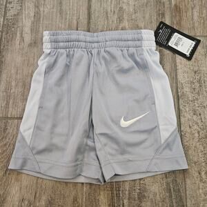 Nike Athletic Shorts Boys 4 Wolf Grey Dri-Fit Lightweight Active Pull On NEW